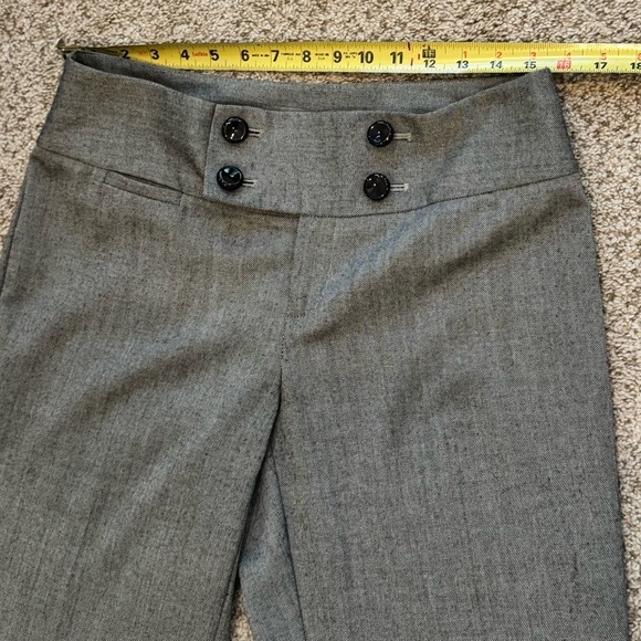 Ann Taylor Signature Fit Gray Y2K Low Rise Officecore Trouser Size 4 Career Chic - Picture 4 of 9